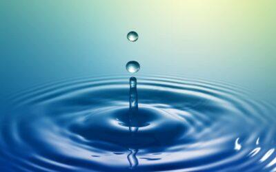 Druppel in het water